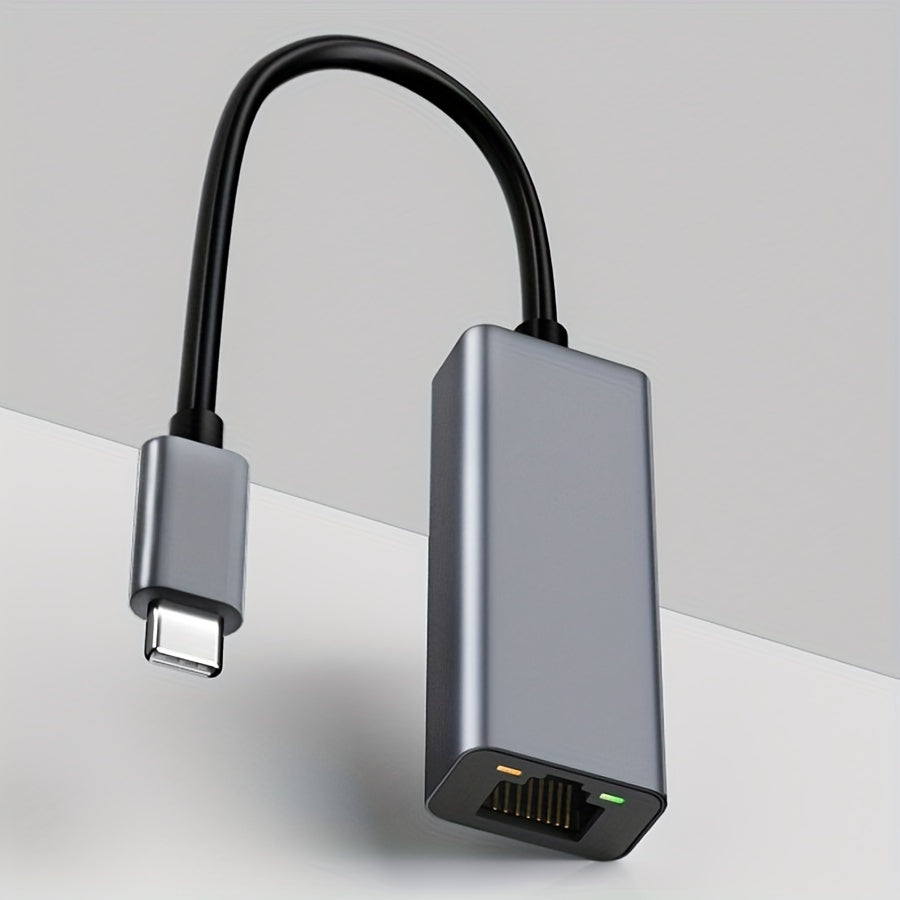 Adaptador USB-C a Ethernet, conversor USB-C a RJ45 LAN, cable de red Gigabit Cat para Mac, MacBook Pro/Air, iPad 10th, Dell XPS, Chromebook, Surface, Galaxy Tab