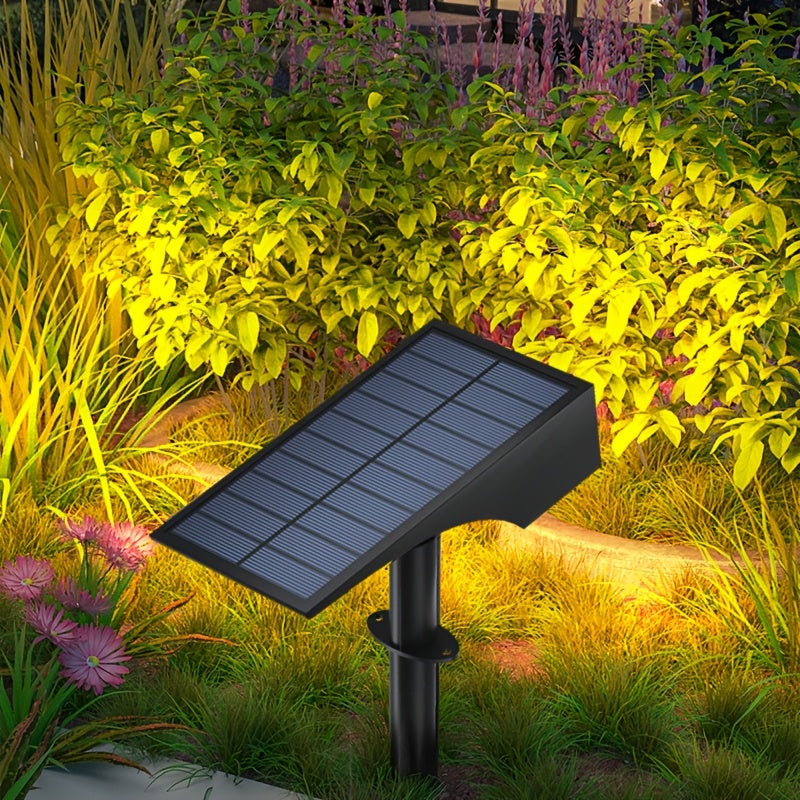 1pc Luz Solar de Jardín Exterior con 66 LEDs, Foco Paisajístico Solar con 4 Modos IP65 Impermeable para Patio y Jardín, Sin Control Remoto