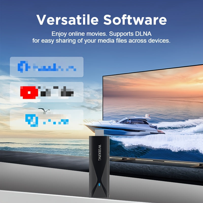 2025 Nuevo Upgrade WUDUNG TX8 Negro Original Mini TV Stick de Red Inteligente Caja de Encuentro Android 10 WIFI Inalámbrico 5.0 Procesador Quad-Core Allwinner H313 Soporta 4K Ultra HD Soporta DLNA Miracast TV Stick Dispositivo de Red Streaming Media Play