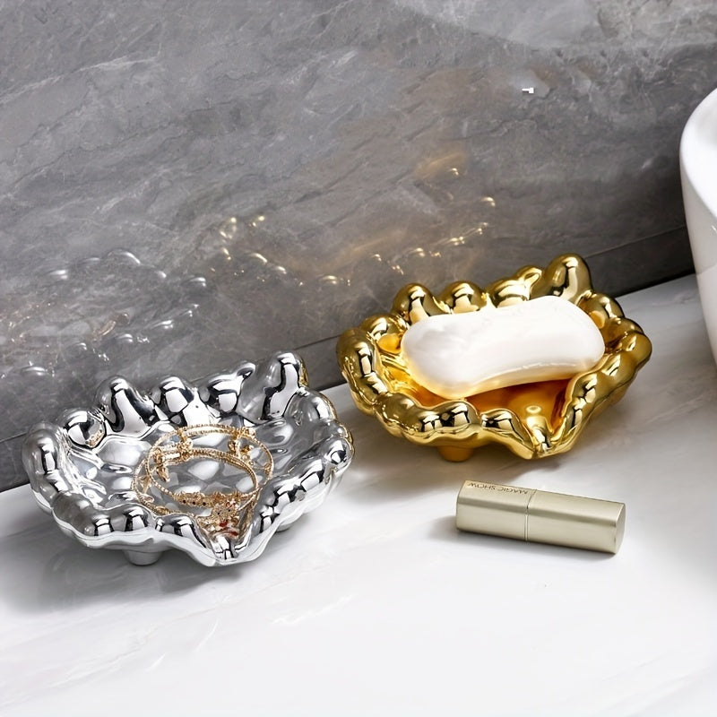 1 Pieza, Jabonera Creativa, Bandeja De Plástico Para Jabón, Soporte Para Barra De Jabón Para Ducha, Jabonera Para Baño, Estante Multifuncional Para Almacenamiento De Jabón Para Fregadero, Accesorios De Baño