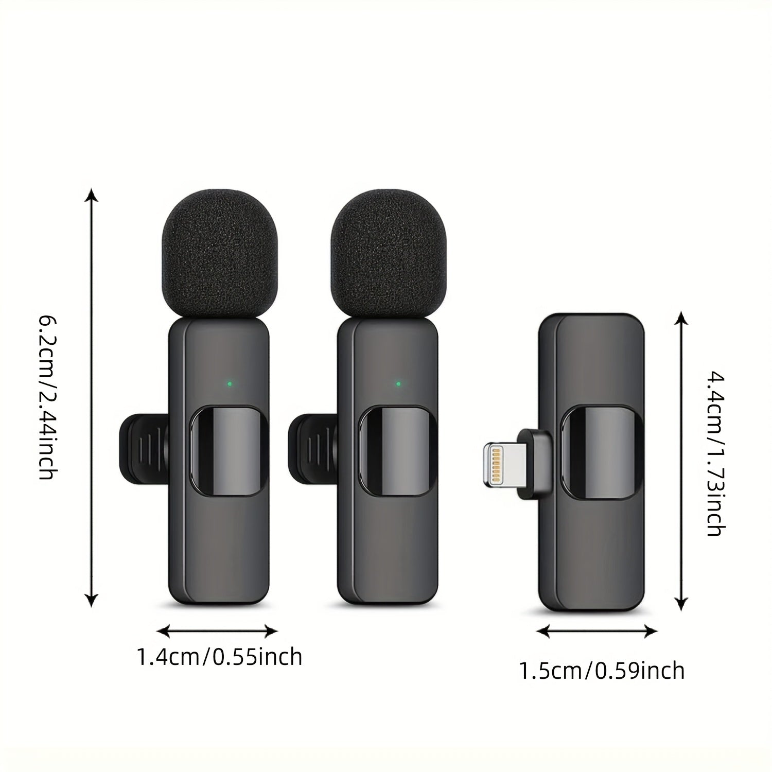 Micrófono de solapa inalámbrico Beekinn - Recargable USB-C, 2.4GHz, plug and play, para iPhone, iPad, Android, grabación de audio y video, transmisión en vivo, entrevistas
