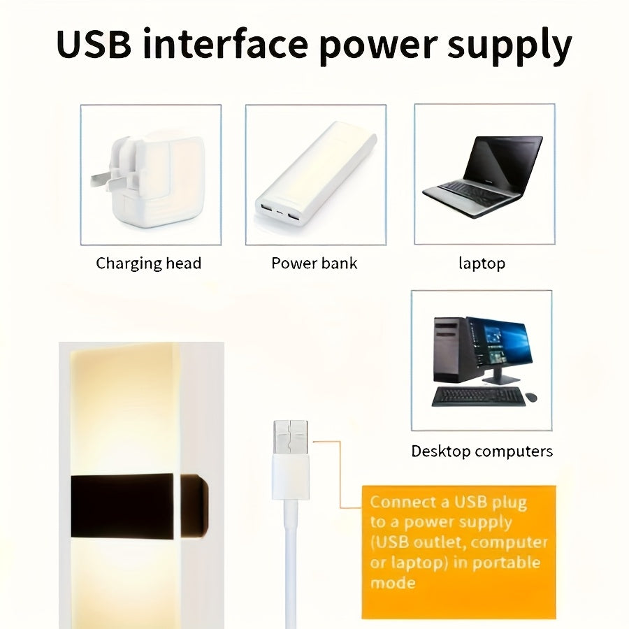 1 Paquete de luces de pared inalámbricas para dormitorio - Luz nocturna recargable con batería magnética, sensor de movimiento, 3 opciones de color, encendido/apagado automático y regulable, acabado mate negro para sala de estar, pasillo, armario, despen