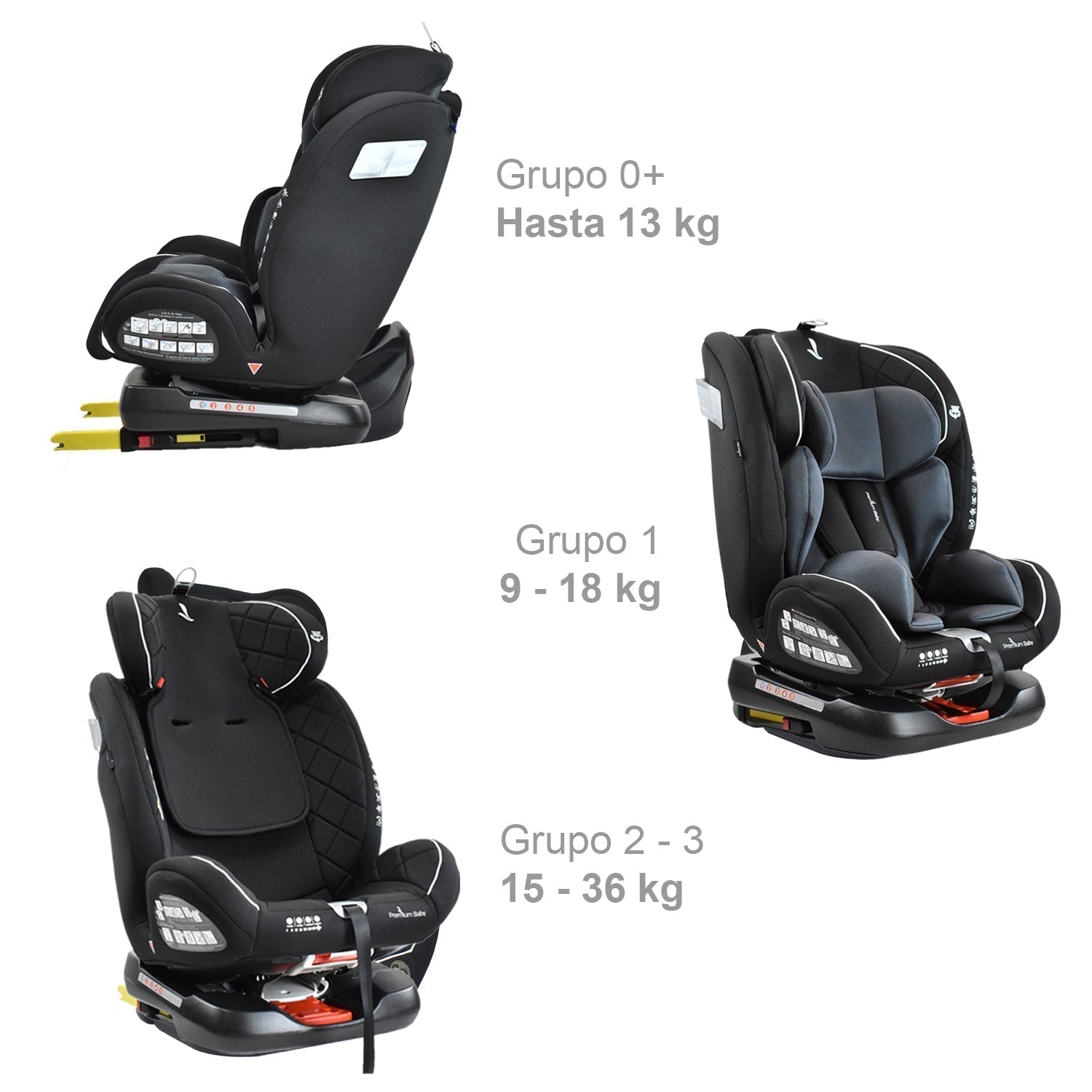 SILLA CARRO BEBÉ EOS 360° GRIS PREMIUM BABY