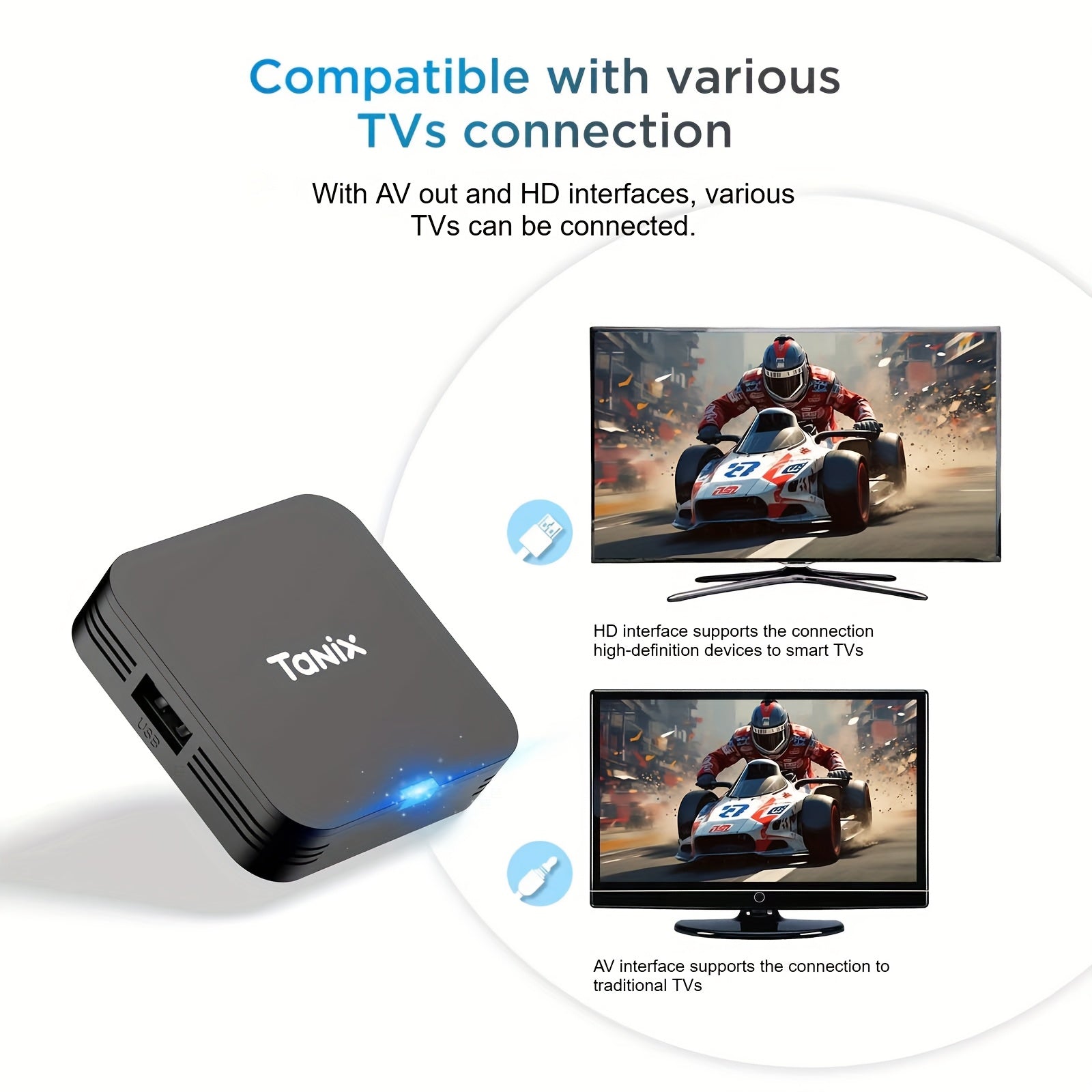 Nueva actualización de Tanix TX1 Ultra Mini Smart Network Set-Top Box con Android 10, compatible con 4K Full HD WiFi, procesador cuadricore ALLWINNER H313, dispositivo de transmisión de streaming para interacción de múltiples pantallas, ideal para uso en