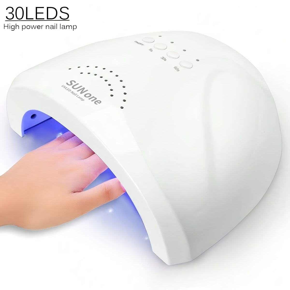 Lámpara de uñas Sun One - LED de alta potencia, sensor inteligente, temporizador de 3 modos, plástico hipoalergénico, secador de uñas profesional para resina y gel, cuidado de uñas | Lámpara de uñas moderna | Diseño elegante, secador de uñas