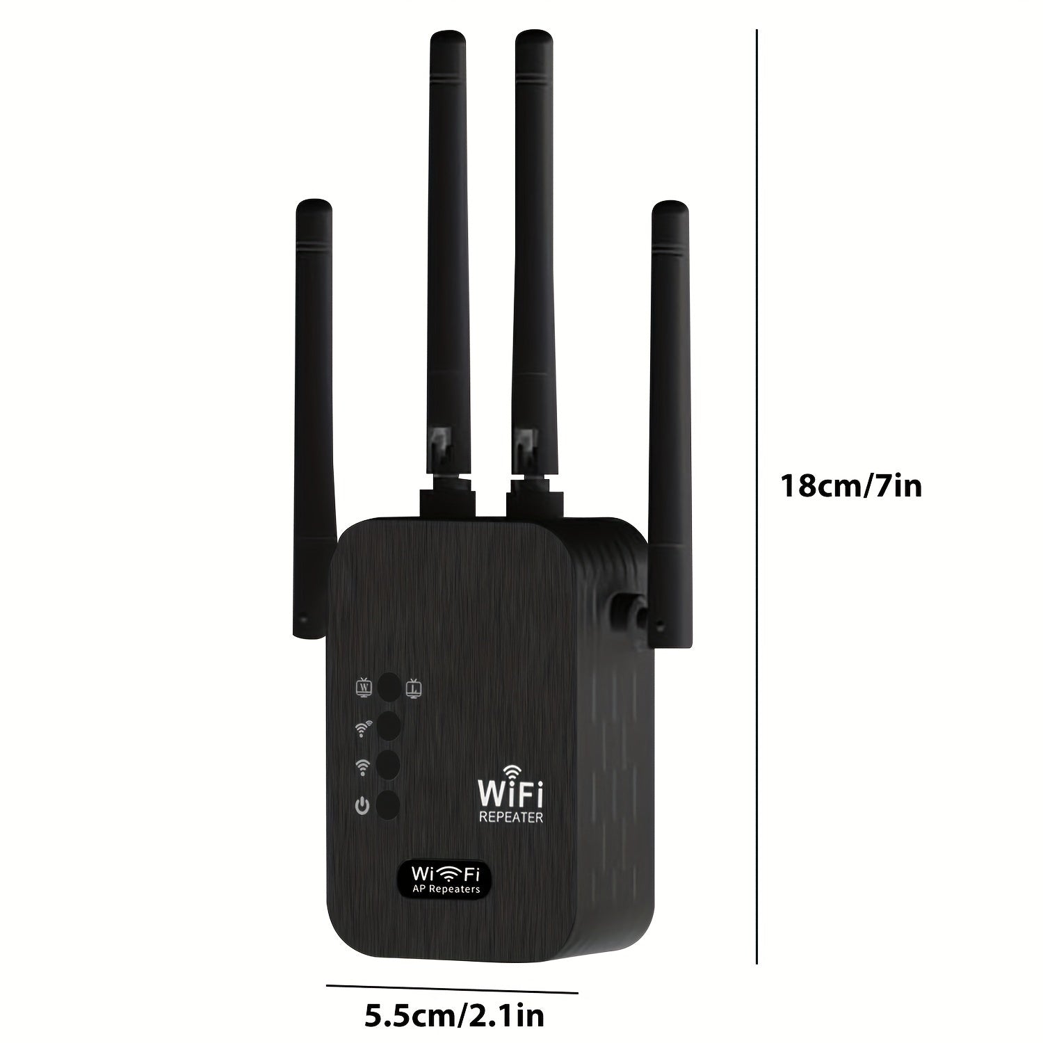 Amplificador WiFi 2024 Nuevo, Señal 6x Más Fuerte, Cobertura de 2.4GHz hasta 8500 Pies Cuadrados, Compatible con 35 Dispositivos, Cobertura Completa 360° con 4 Antenas, Configuración Rápida y Puerto Ethernet Incluido