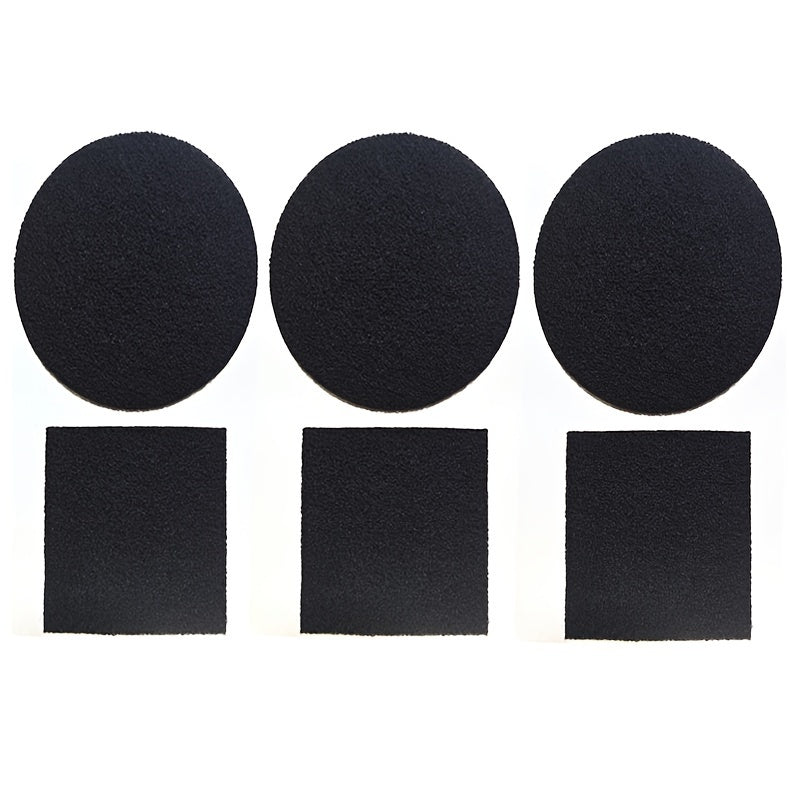 Juego de 6 almohadillas de filtro de carbón activado para compostadora de cocina, reemplazo de bote de basura de encimera, suplemento de cubo de hogar de material plástico