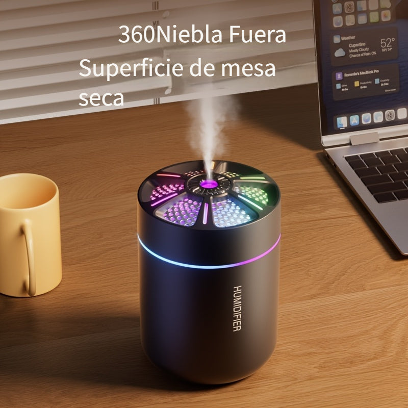 Humidificador Nano Silencioso y Difusor de Aromas - Alimentado por USB, Capacidad de 180ml para Coche, Dormitorio, Oficina - Sin Fragancia, Apto para Todo Tipo de Piel