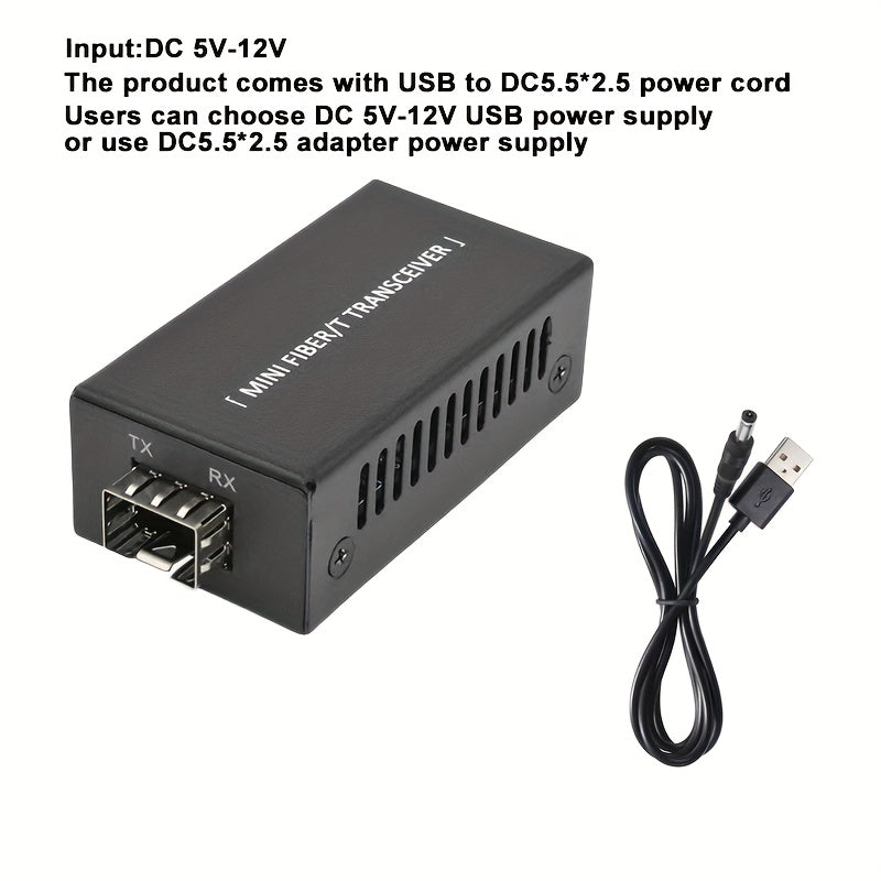 Transceptor de Fibra Mini SFP de 1.25G Gigabit, interfaz de fibra SFP de un gigabit, interfaz de red RJ45 de un gigabit, fuente de alimentación DC5V-12V, adecuado para transmisión y monitoreo de redes, convertidor fotoeléctrico de gigabit, los productos