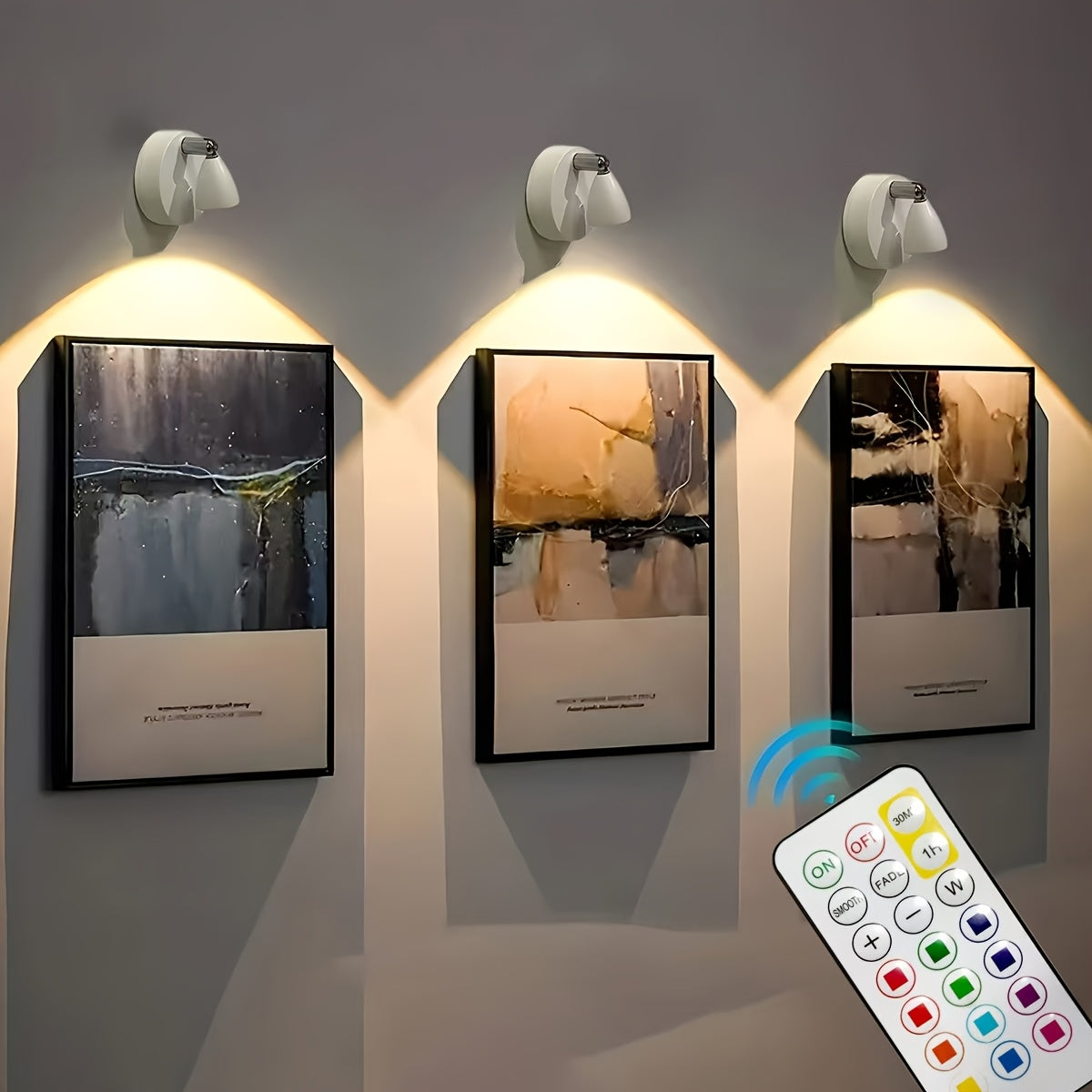 Spot de Arco LED Inalámbrico con Batería y Control Remoto | Iluminación Multicolor para Gabinetes, Joyerías y Exhibiciones Artísticas | Montaje Semienterrado | Material Plástico | Ideal para Decoración del Hogar e Iluminación de Armarios | Enfoque Precis