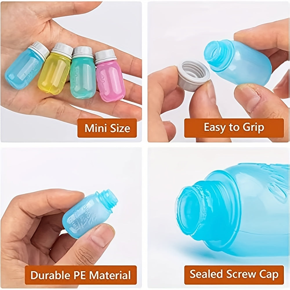 16 piezas de recipientes portátiles para salsas, estilo japonés, incluye botellas exprimibles para aderezo y dispensadores de kétchup, colores al azar