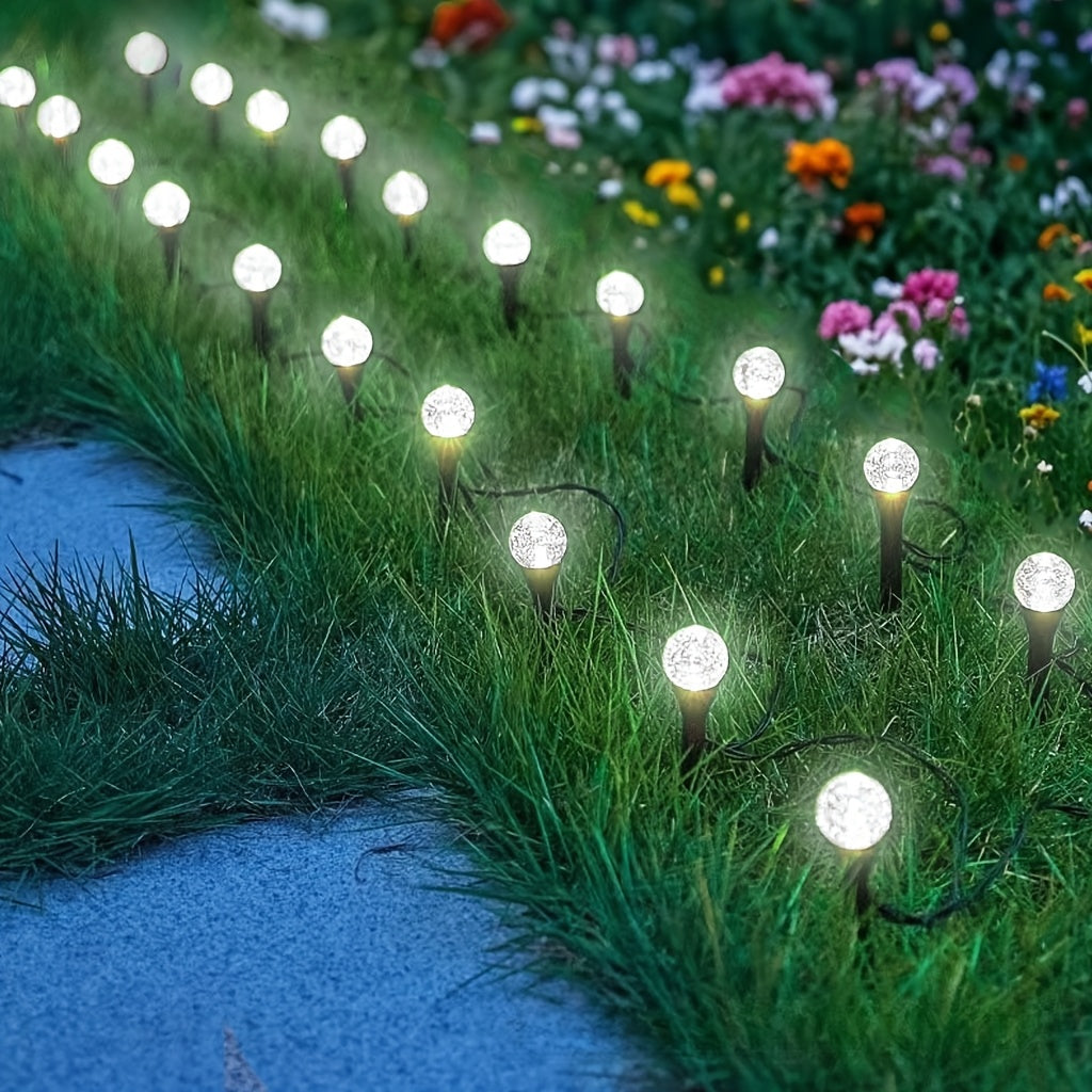 Luz solar decorativa para jardín, esfera de burbujas, luz de diente de león, iluminación ambiental para patio, sensor de carga solar, luz multicolor ajustable para césped