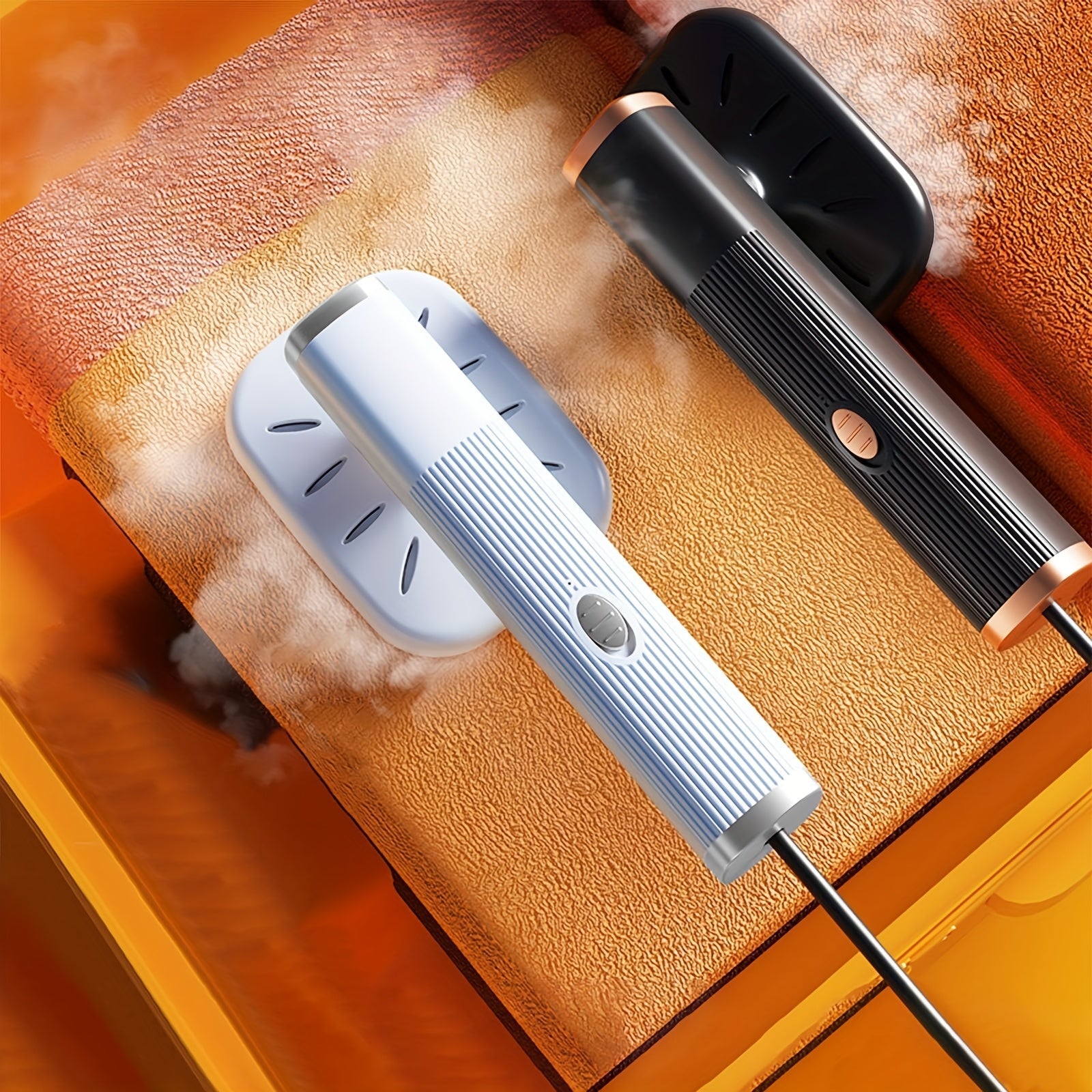 Máquina de planchado mini actualizada, planchador de vapor para ropa, ligero, giratorio, portátil, plegable, USB, planchador de vapor para ropa, 13W, potente, liberación de arrugas verticales, planchado seco y húmedo para ropa de tela, ideal para el hoga