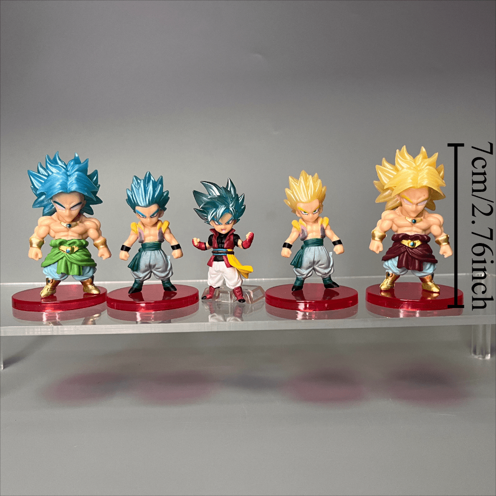 21 figuras de personajes populares del anime, incluyendo a los héroes Saiyan como Bulma, Vegeta y Piccolo, Frieza. Recibe 1 pieza al azar para decoración de escritorio
