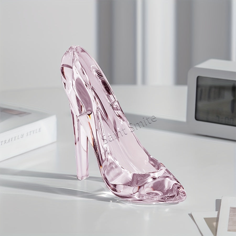 Adorno Elegante de Zapato de Cristal Acrílico - Decoración de Lujo de Inspiración Nórdica para el Hogar, Perfecto para Cualquier Habitación, Regalo Ideal para San Valentín
