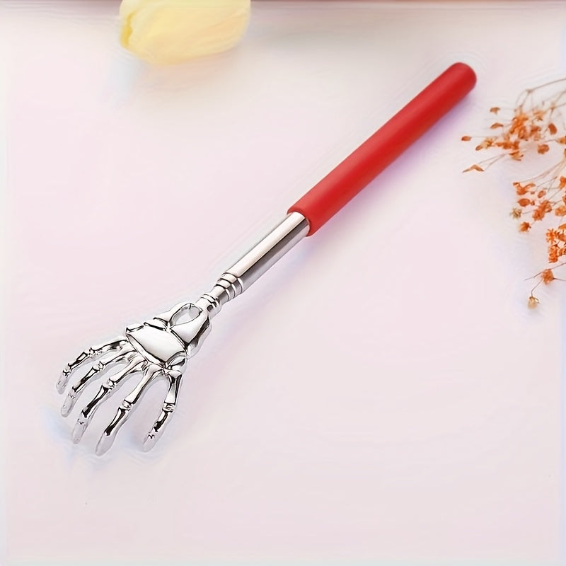 1 pieza de rascador ajustable de acero inoxidable con garras extensibles, mango ergonómico y portátil - 3 colores disponibles, ideal para masajes y rascar