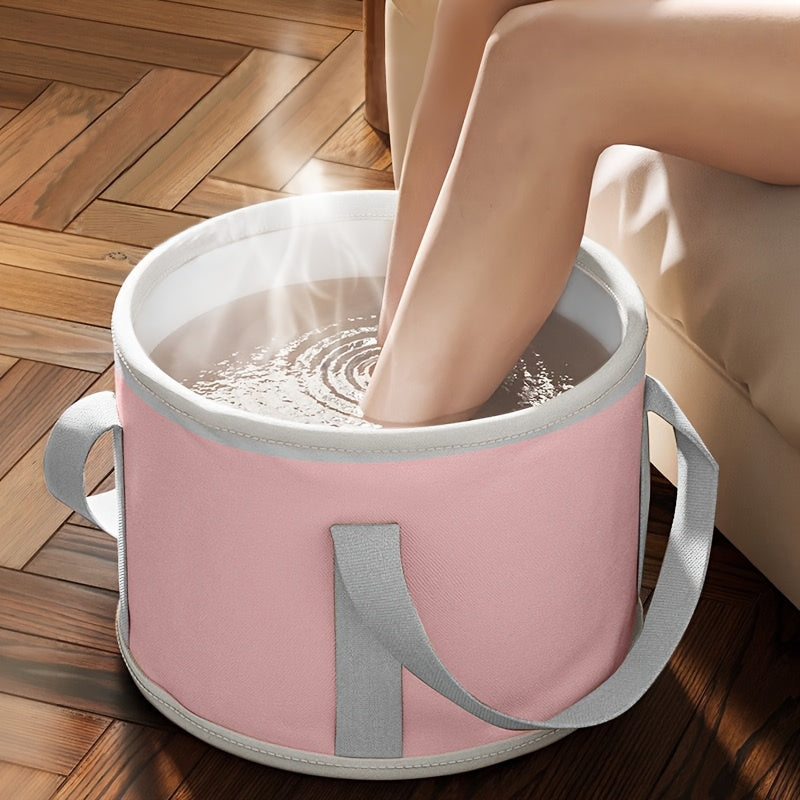 Balde portátil para remojar pies, con aislamiento térmico y plegable, ideal para dormitorios y uso en el hogar