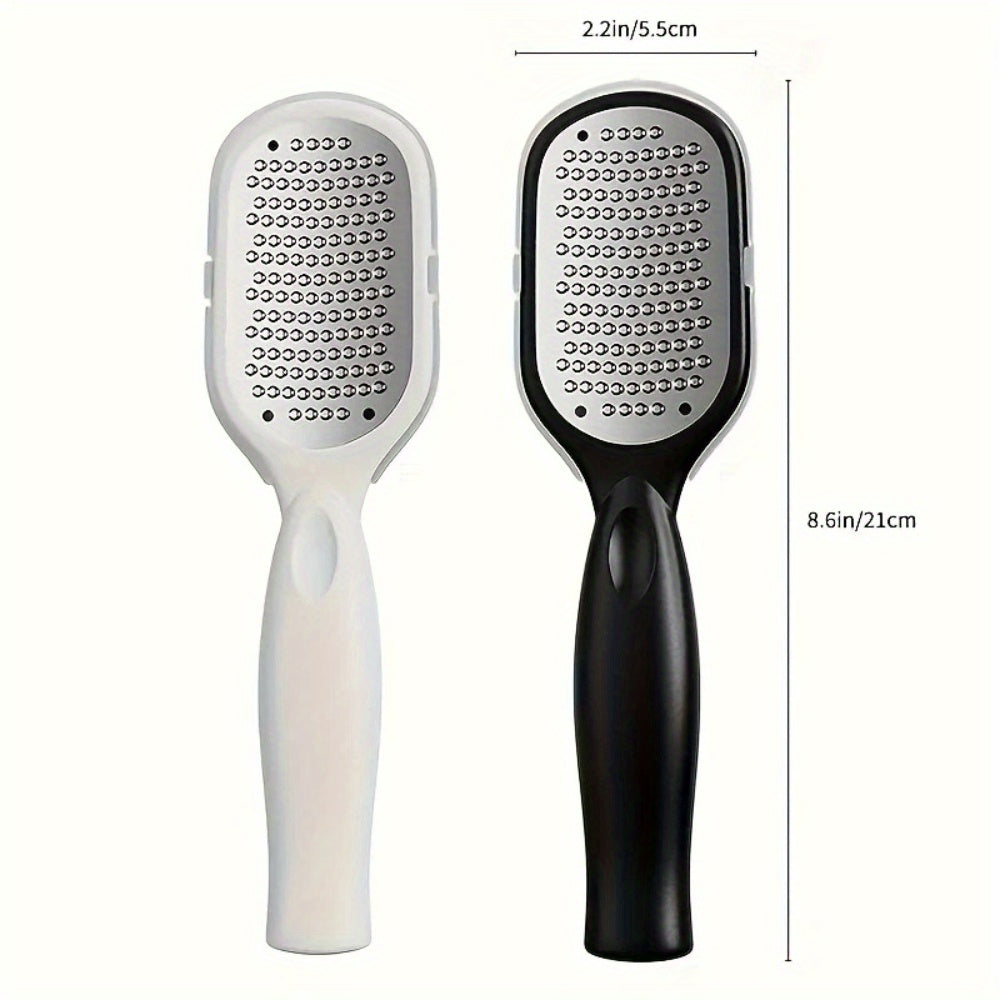 Limpiador de Pies Hipoalergénico - Mango Ergonómico para Exfoliación Suave, Herramienta Pedicura Sin Daño, Cuidado y Eliminación Manual Portátil en Beige Claro Seco