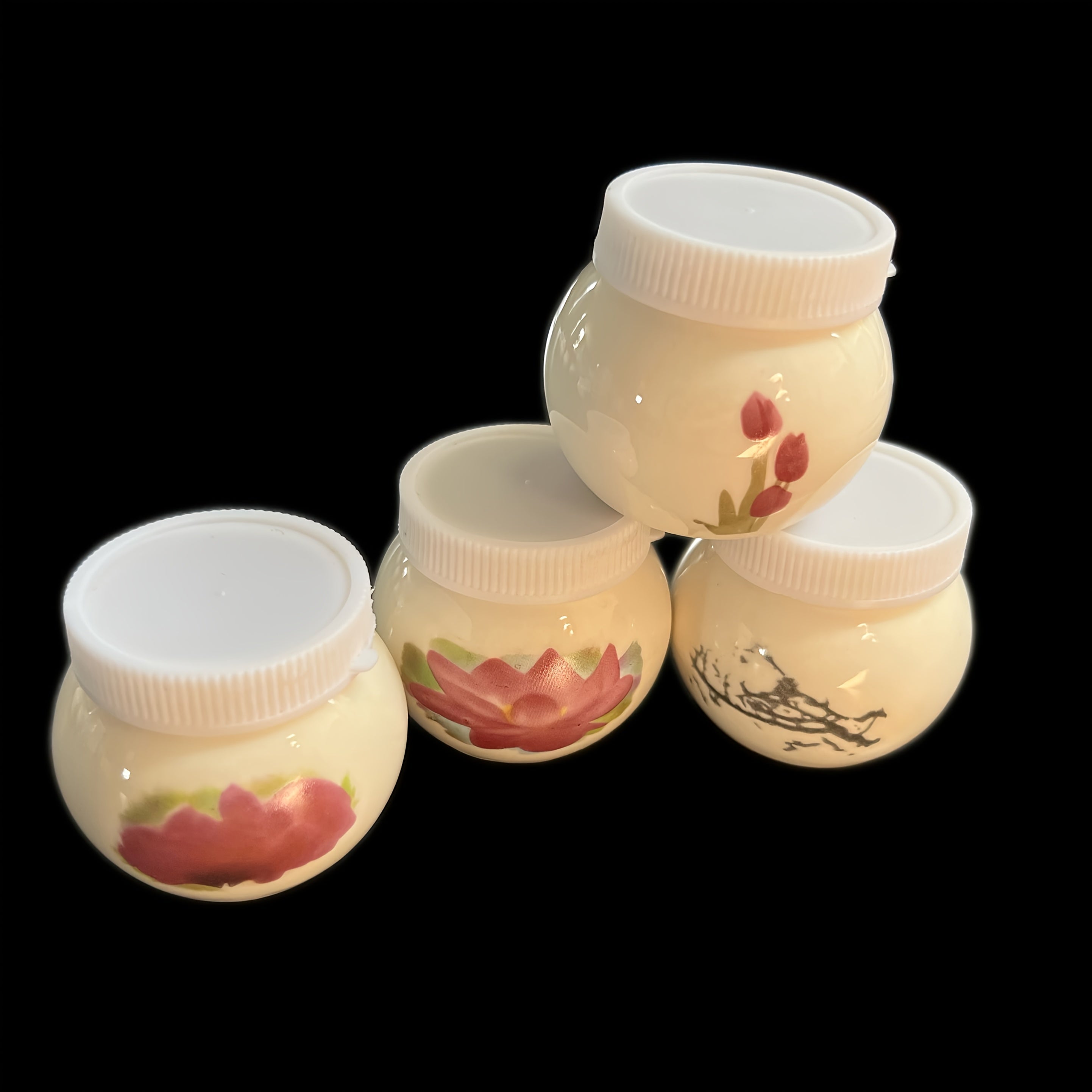 Vaso de Cerámica Multifuncional con Diseño Floral - Portabolígrafos, Organizador de Cepillos para Uñas y Plato para Dulces/Té - Decorativo con Textura para Hogar, Oficina o Baño