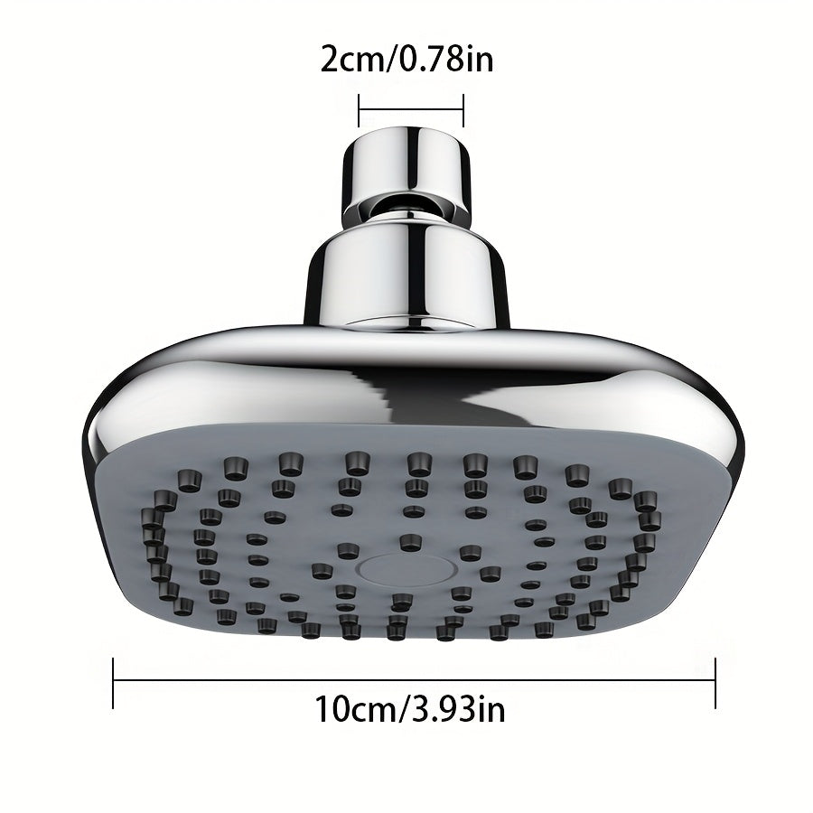 Cabezal de ducha cuadrado con efecto lluvia - Cabezal de plástico duradero con múltiples ajustes de rociado, diseño moderno para una experiencia relajante en el baño