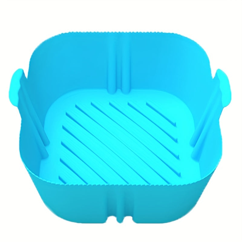 1/2piezas Olla De Silicona Para Freidora De Aire Cuadrada Reutilizable Para Freidora De Aire Forros Para Horno Bandeja De Horneado Accesorios Para Freidora De Aire De Cocina En Casa 19,48 Cm X 16,48 Cm X 4,98 Cm