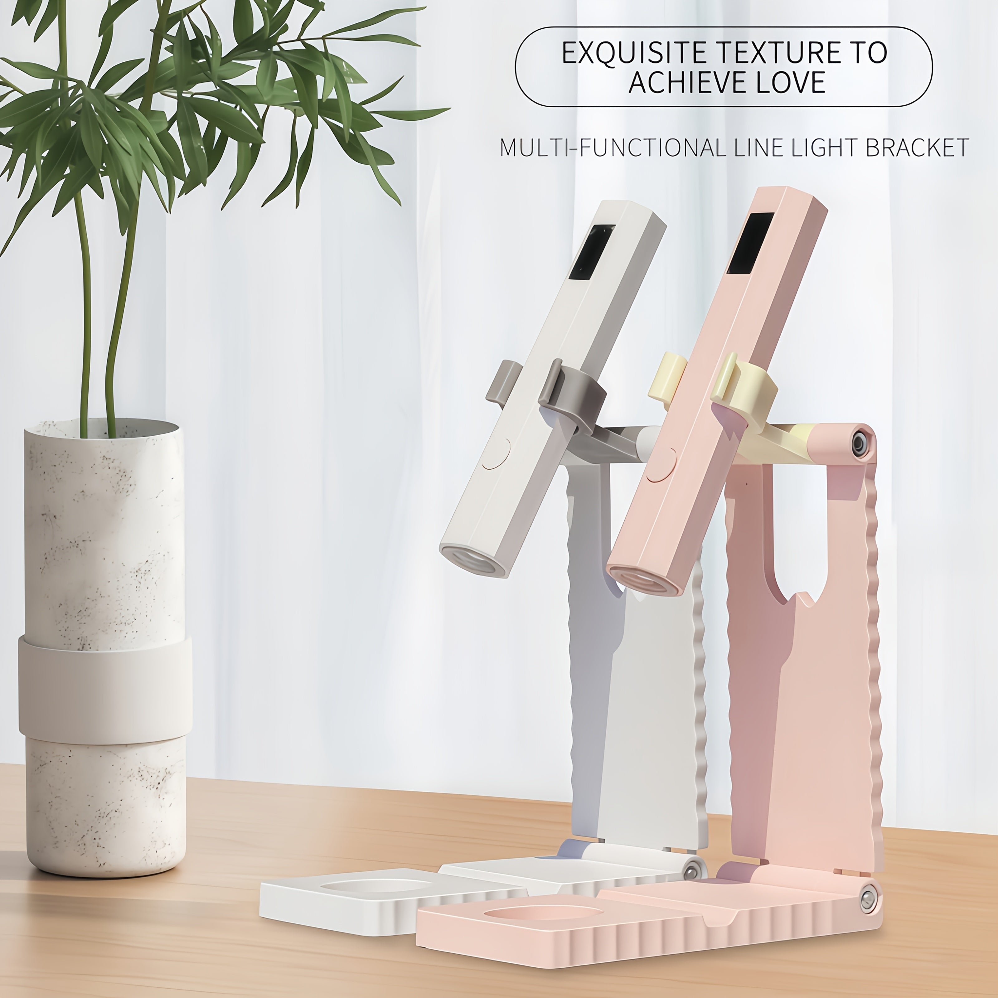 Linterna LED 2 en 1 para Uñas con Soporte - Recargable USB, Luz Portátil para Uñas y Pies, Incluye Pantalla LCD, Opciones Blanco y Rosa, Diseño Multifuncional sin Cable, Accesorios para Gel