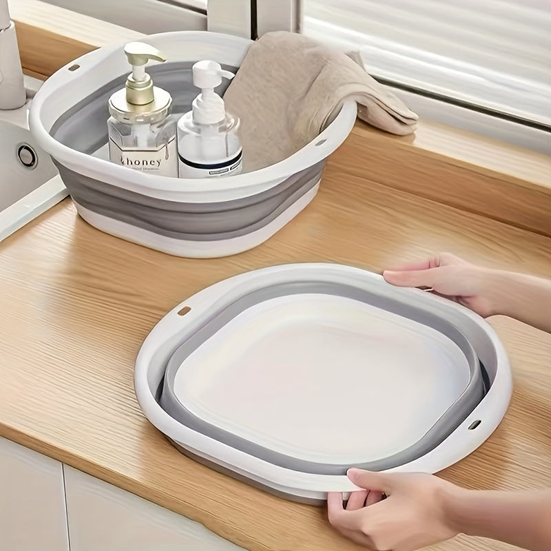 Baño de pies plegable y portátil - Bañera de plástico multiusos para pies, manos y uñas, no necesita electricidad, diseño compacto para el hogar y el viaje, esencial para el spa en casa | Diseño plegable | Almacenamiento fácil, bañera de pies