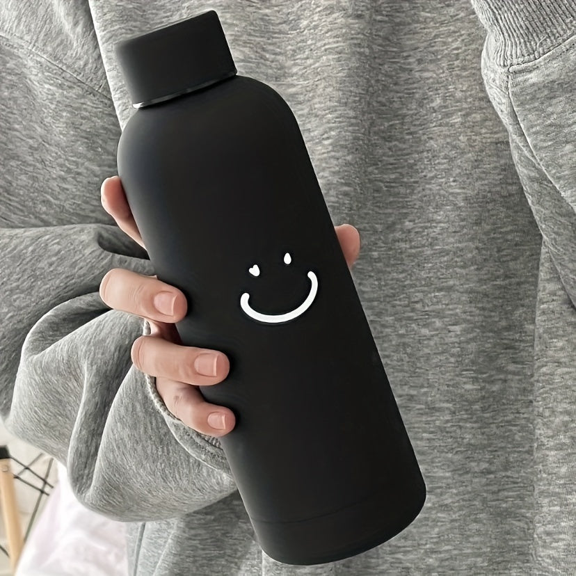 Botella de agua de acero inoxidable con tapa segura, 1 unidad, lavado a mano, reutilizable y multifuncional para hombres, mujeres, estudiantes y oficina, portátil para viajes y uso en vehículos, termo aislante no eléctrico
