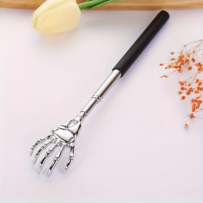 1 pieza de rascador ajustable de acero inoxidable con garras extensibles, mango ergonómico y portátil - 3 colores disponibles, ideal para masajes y rascar
