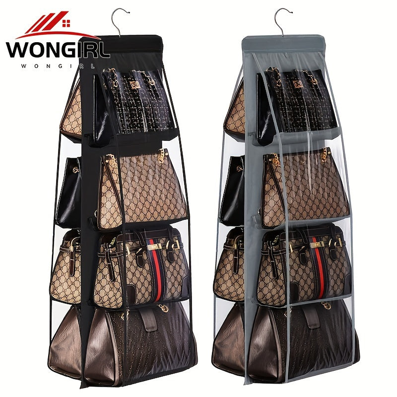 Organizador de Bolsos Colgante con 6/8 Bolsillos, Estante de Almacenamiento en Tela Oxford Duradero y Plegable - Ahorra Espacio, Sin Fragancia - Ideal para Todo Tipo de Bolsas
