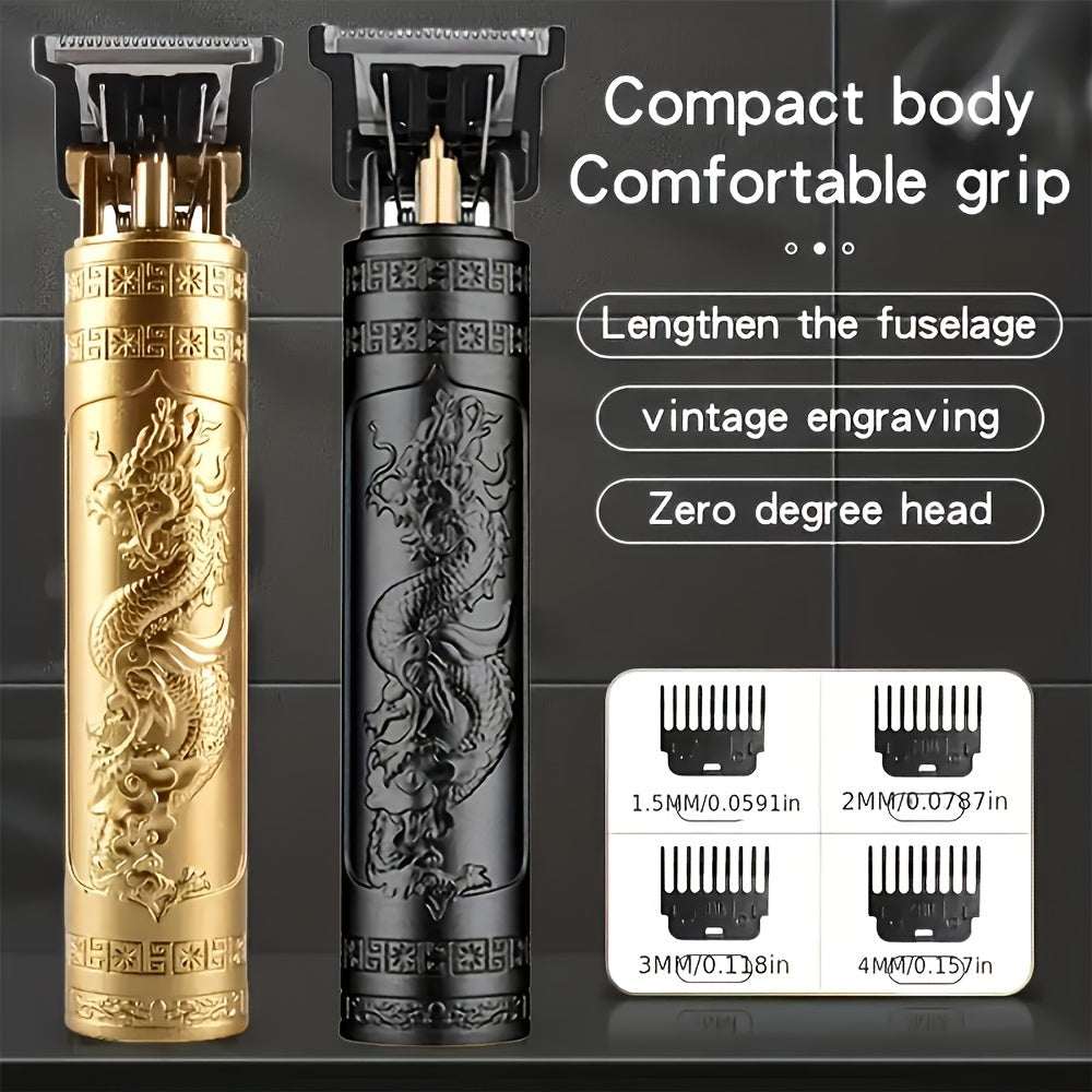Máquina de afeitar eléctrica recargable para hombre, cortadora de barba retro, recargable por USB, cortadora de vello facial, ideal para novio o esposo, uso en casa o barbería