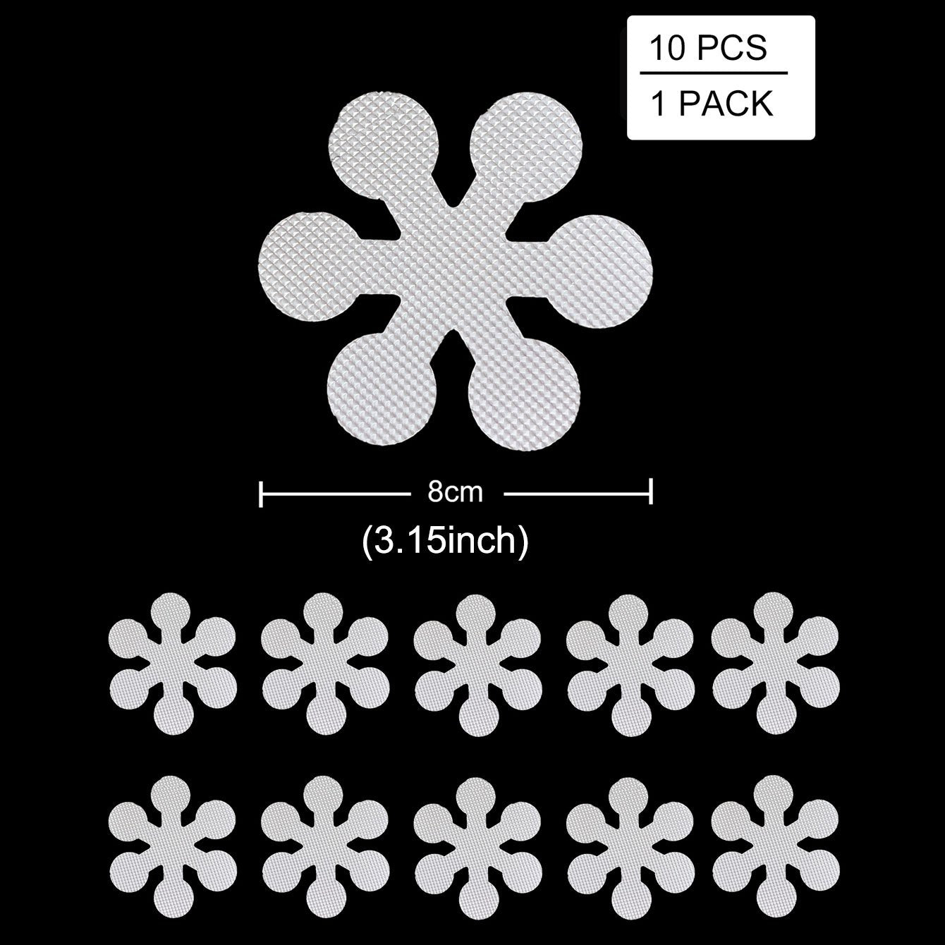 10 Uds pegatinas antideslizantes para bañera, pegatinas antideslizantes en forma de flor para baño, bañera, ducha, suelo, escaleras
