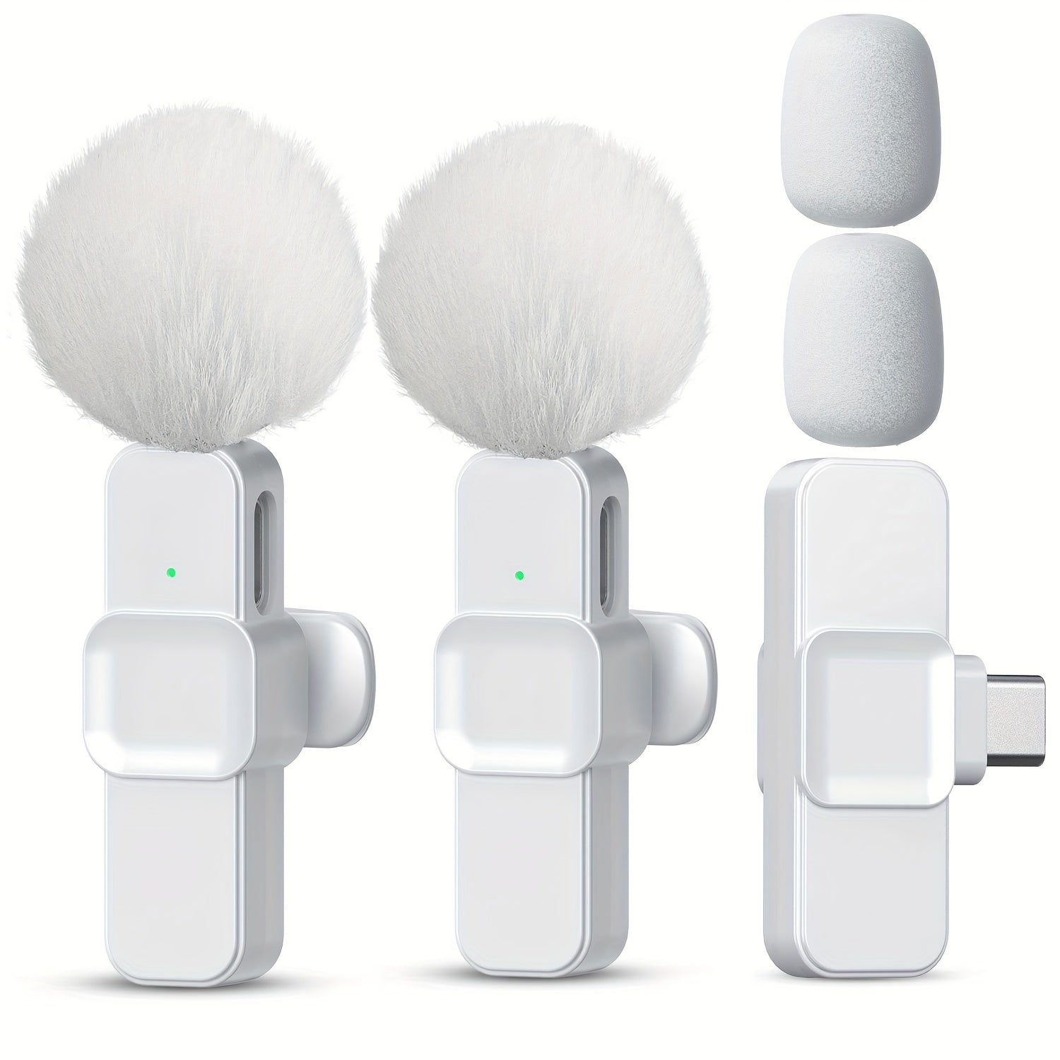 Micrófono sin varillas con Clip de XIAOLO, Conexión Inalámbrica, Control de Voz 2-1 y Grabación con Un Toque, Omnidireccional 360°, Recargable por USB-C, Reducción de Ruido para Transmisiones en Vivo, Podcasts, Vlogging, Equipo de Audio para Streaming |