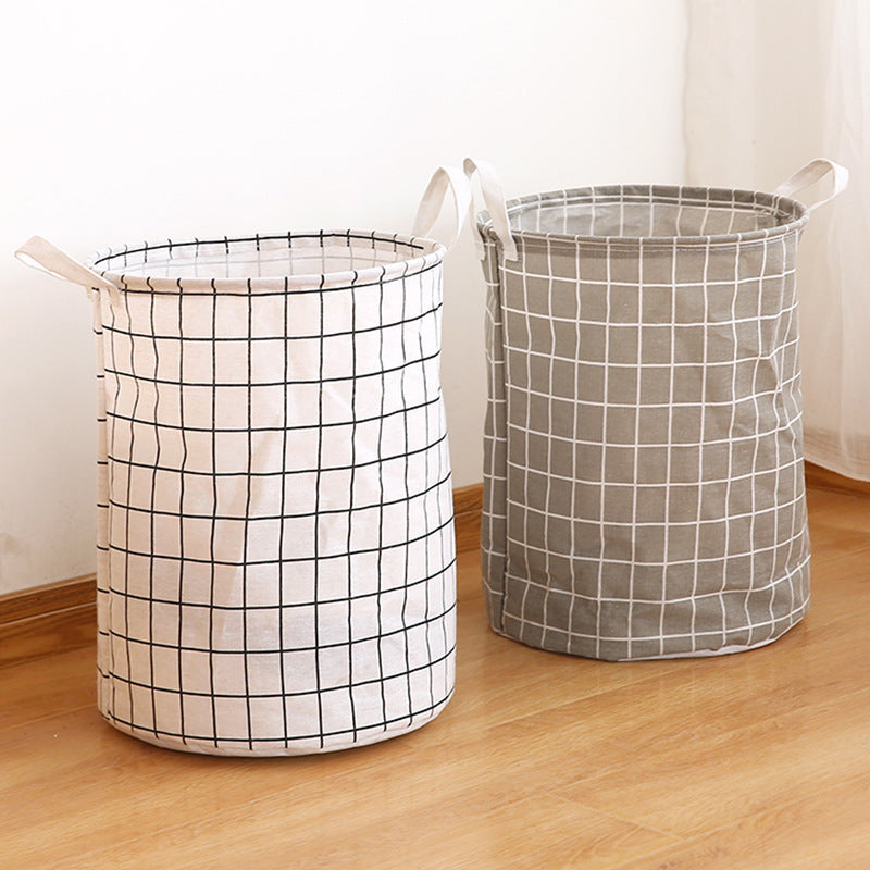 Cesto Redondo Portátil para Ropa, 1 pza Cesto Redondo Portátil para Ropa Sucia, Cesta de Lavandería, Cubo de Almacenamiento
