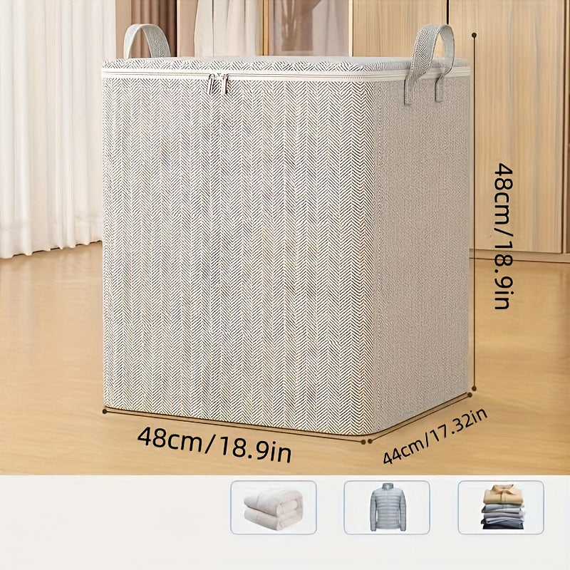 Caja de almacenamiento de espiga extra grande con tapa, multifuncional, duradera, organizador de ahorro de espacio para ropa, mantas, ropa de cama, ideal para la organización del hogar, armario, dormitorio, adecuado para cestas, cajas y contenedores