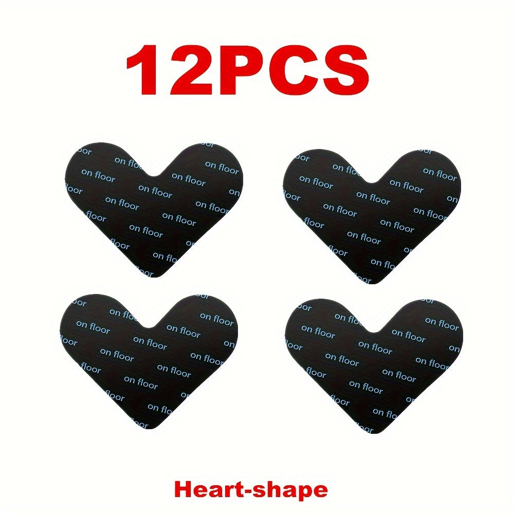 Adhesivos para Alfombras Reutilizables de 4/12/24/36 Piezas, Antideslizantes y Lavables, Evitan que las Alfombras se Muevan o Enrollen los Bordes, Pegatinas en Forma de Corazón Cortables y Aplicables en Diversos Escenarios