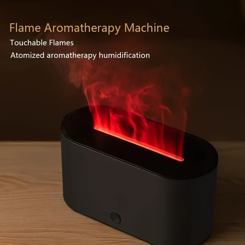 1 pza., Máquina de aromaterapia con llama USB colorida, luz de ambiente de gradiente colorido, humidificador de aceite esencial de aromaterapia silencioso para el hogar, oficina, hotel, habitación con aire acondicionado, batería no incluida, uso con alim