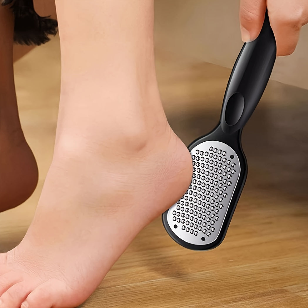 Limpiador Profesional de Pies de Acero Inoxidable con Protector Antisalpicaduras y Mango Antióxido - Herramienta SPA para Pedicura en Casa, Grado Salón con Empuñadura Ergonómica, Sin Necesidad de Batería