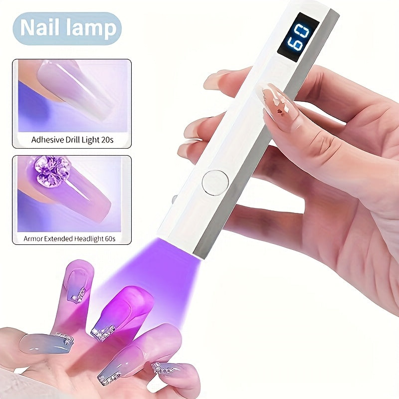 Linterna para Uñas - Rápida, pantalla digital LED, portátil de alta potencia para esmalte en gel, adecuada para uso doméstico y salón, fácil de usar, duradera y segura
