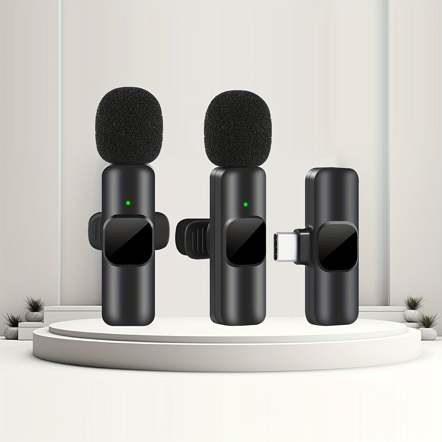 Micrófono inalámbrico profesional de solapa para teléfonos inteligentes USB-C, computadoras portátiles, para grabación de audio y video, juegos en vivo, entrevistas y vlogs.
