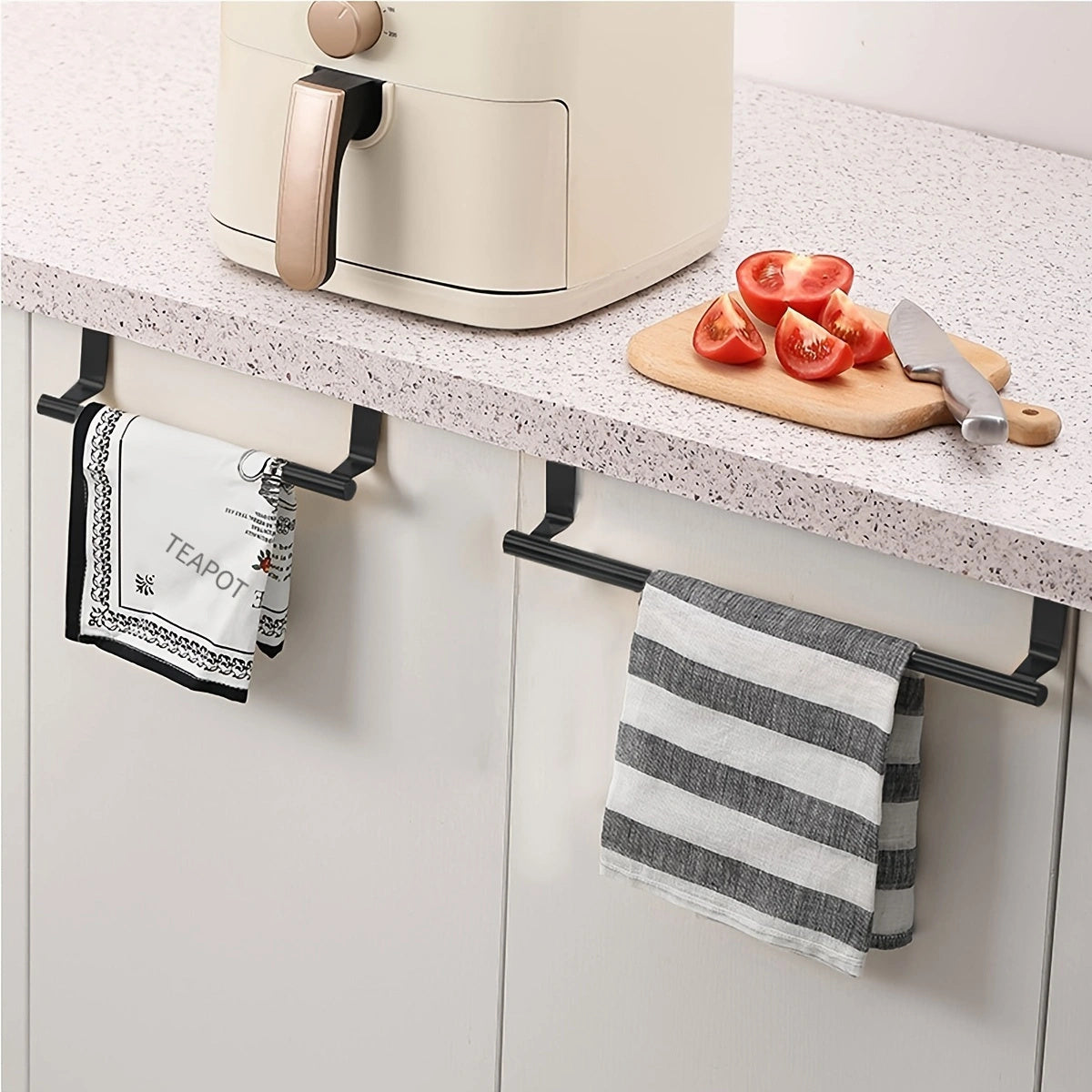 1 pza. Barral de acero inoxidable para toalla, toallero colgante para puerta de baño, accesorios para baño, colgador de paños sin perforaciones para la puerta del gabinete, barra para toalla individual en la parte posterior de la puerta del armario