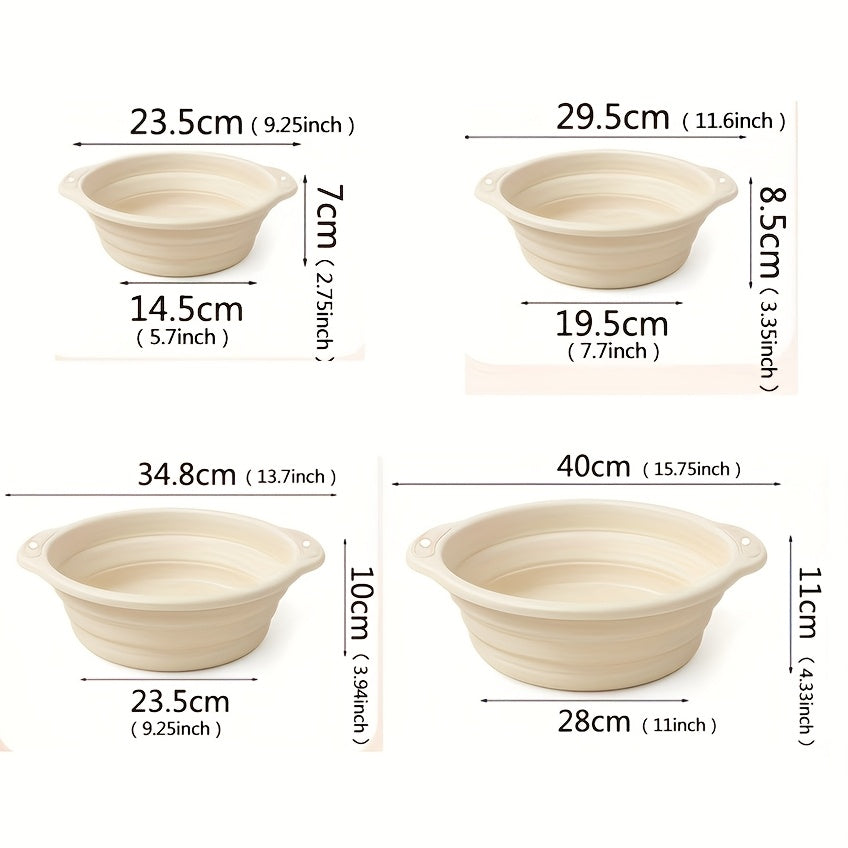 Fondo de lavabo portátil plegable - Material duradero de PP, no necesita electricidad, diseño ahorrador de espacio para el hogar, dormitorio, viajes y cocina - Incluye remojo de pies y baño de manos, fondo de lavabo plegable portátil, solución de baño pa
