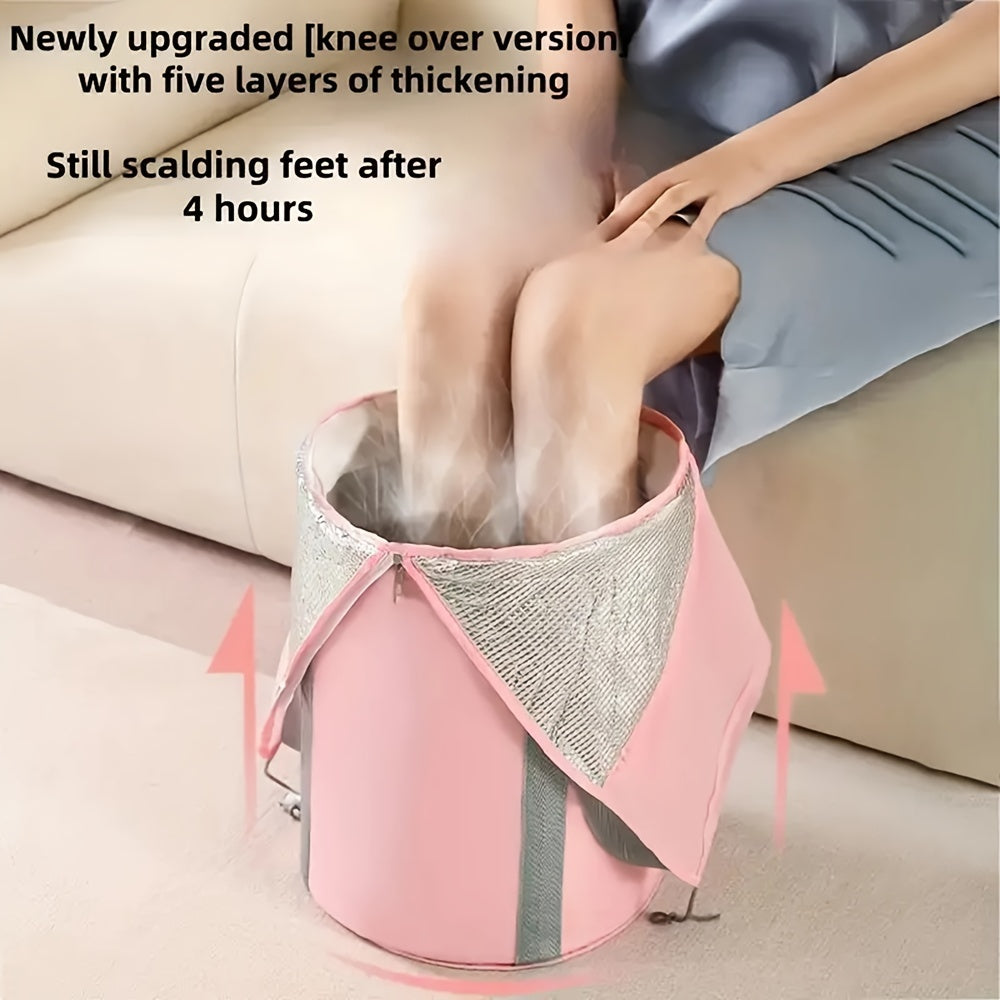 Balde portátil plegable para remojar pies, bolsa doméstica para remojo de pies