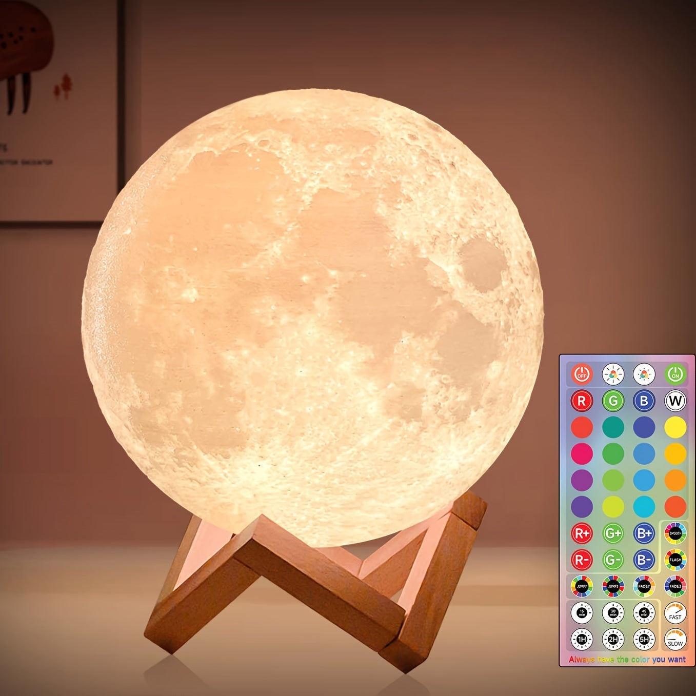 PINOCO Lámpara de Mesa Inteligente con Control Remoto - 128 Cambios de Color, Función de Temporizador y Toque, Batería Recargable, Acabado Metálico Moderno para Dormitorio o Estudio - Regalo Romántico para Aniversario, Cumpleaños u Ocasiones Especiales