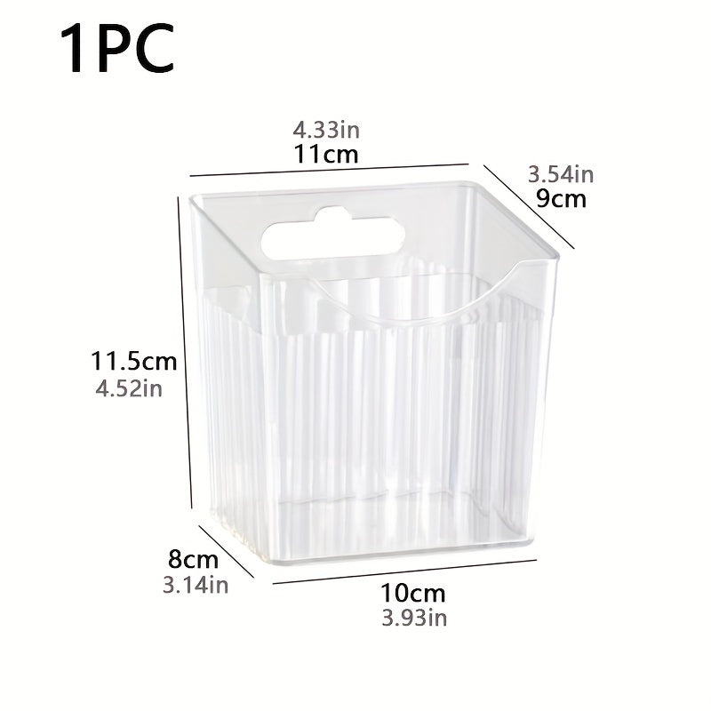 1 Estante De Almacenamiento Para Pasta De Dientes Y Cepillos De Dientes, Caja De Almacenamiento Montada En La Pared, Tubo De Almacenamiento Para Maquinilla De Afeitar, Cesta De Almacenamiento Multifunción Para Baño, Accesorios De Baño
