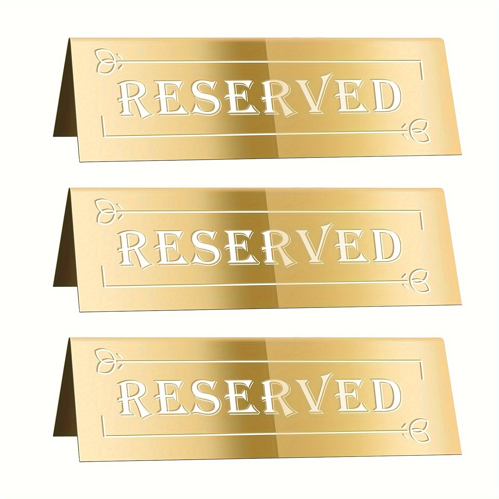 3 piezas, letreros de mesa de acrílico de lujo, resistentes al agua, doble cara, duraderos y fáciles de limpiar, indicadores de asientos para bodas, fiestas, restaurantes y eventos especiales, perfectos para uso en interiores y exteriores