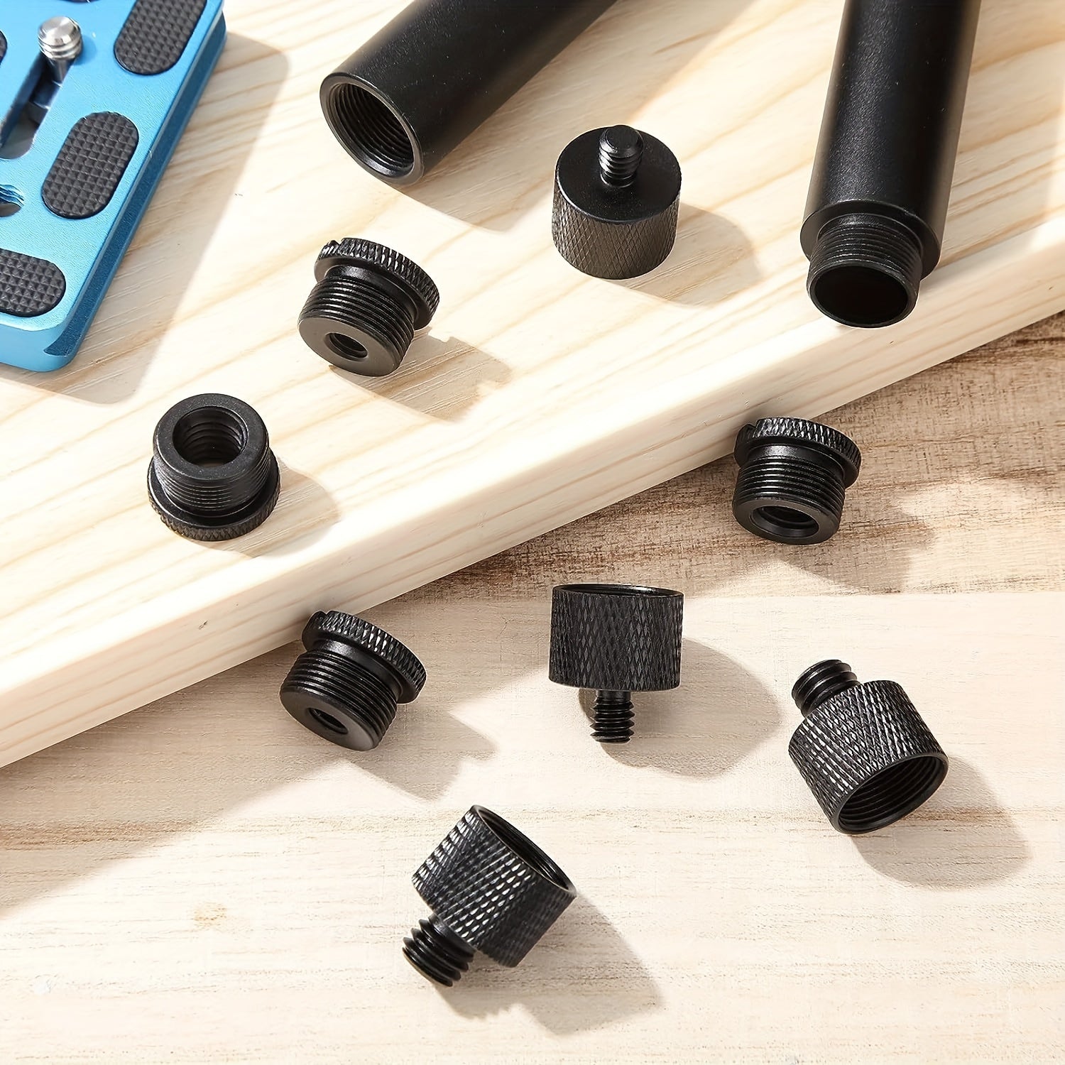 8 piezas de adaptadores de rosca para micrófono, juego de adaptadores de rosca para micrófono, 5/8 hembra a 3/8 macho y 3/8 hembra a 5/8 macho, 5/8 hembra a 1/4 macho y 1/4 hembra a 5/8 macho Adaptador de rosca de tornillo para micrófono Eid Al-Adha Muba