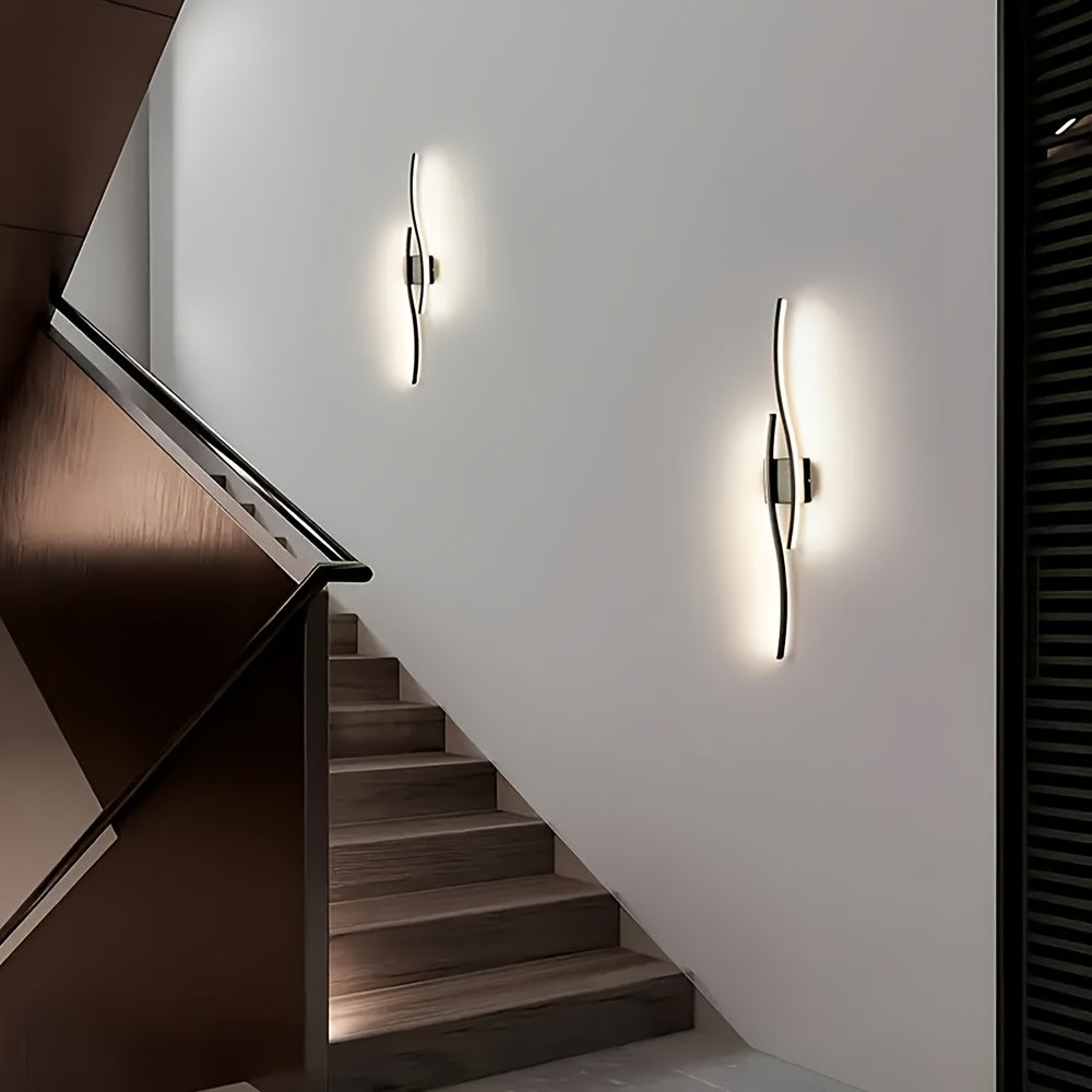 Ezos 1 pieza, lámpara de pared para comedor con LED, lámpara de tocador de baño con LED, isla de cocina, lámpara de pared larga, perfecta para restaurantes, cafeterías, 3 brillo ajustable, sala de estar, lámpara de pared semi-retráctil para dormitorio, a