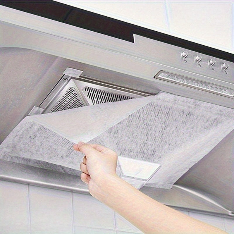 2 piezas de filtros de papel de succión de aceite para desechables de chimenea de cocina - Resistentes a altas temperaturas, a prueba de salpicaduras, compatibles con la mayoría de los modelos, diseño fácil de cortar, accesorios duraderos para electrodom