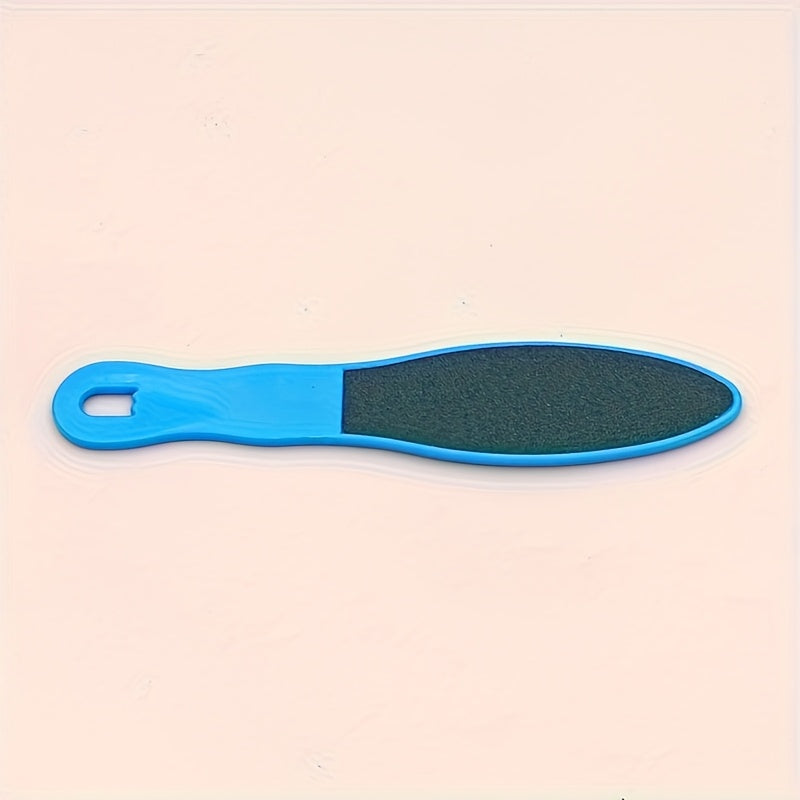 Lijadora de pies de plástico de doble cara con mango ergonómico - Remover manual para pieles muertas beige y verrugas, no necesita batería, herramienta portátil para eliminar pieles muertas beige para pies y manos, remover de pies, herramienta para elimi